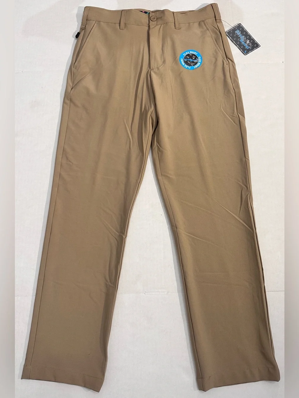 Birdie Bound Men's Regular Fit Light Khaki Golf Pants, Size 30x30 NWT